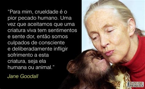 Jane Goodall Sobre A Crueldade Papo De Primata