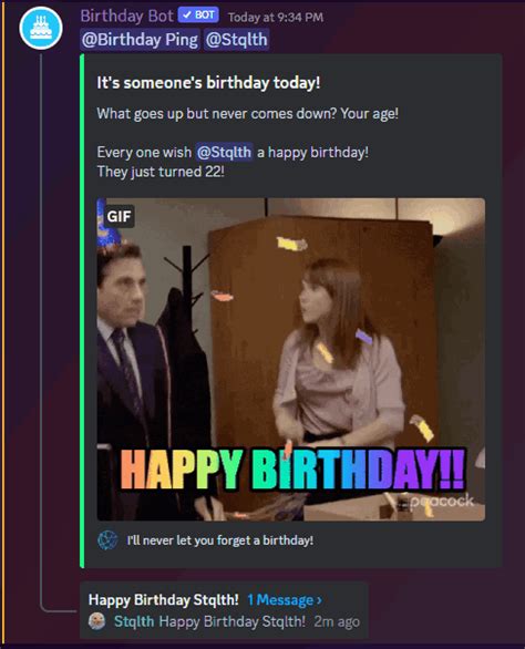 Birthday Bot Discord App Directory