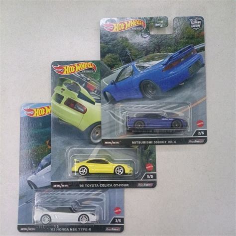 Hot Wheels Car Culture Mountain Drifter Lot Toyota Celica Mitsubishi 3000GT Honda NSX Type R
