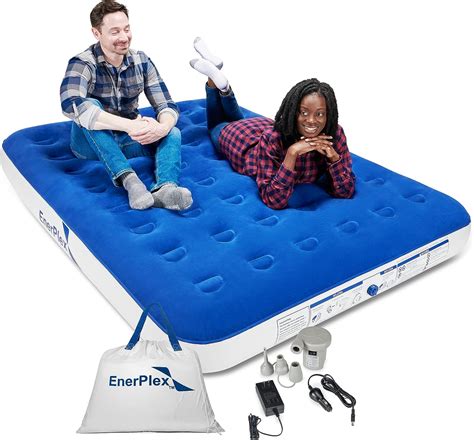 Enerplex Never Leak Camping Series Twin Queen Camping Airbed With High