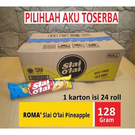 Jual Biskuit Roma Slai O Lai Pineapple Roll Slai Olai Nanas Roll 128