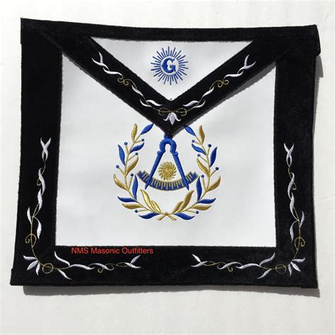 Masonic Freemason Past Master Apron Black Velvet Borders - Etsy