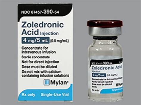 Zoledronic Acid 4mg Vial SDV 5mL Vial McGuff Medical Products