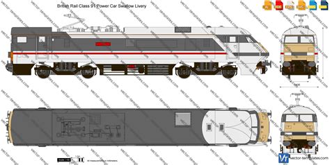 Templates - Trains - Trains A-B - British Rail Class 91 Power Car Swallow Livery