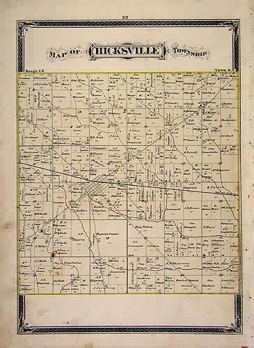 Map Of Hicksville Township Art Source International