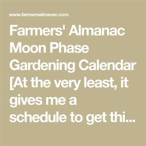 Farmers Almanac Moon Phase Calendar