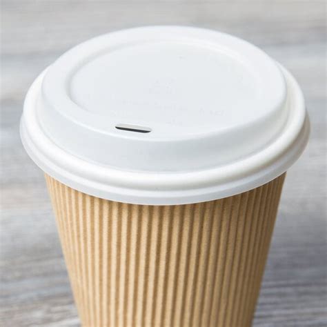 EcoChoice Translucent Compostable Paper Hot Cup Lid For Oz Standard Cups And Oz Squat