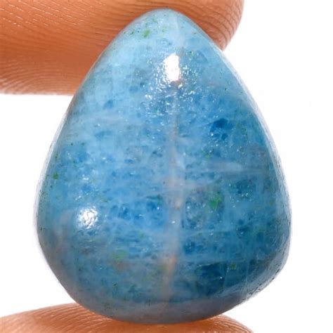 Natural Neon Blue Apatite Pear Shape Cabochon Gemstone Ct