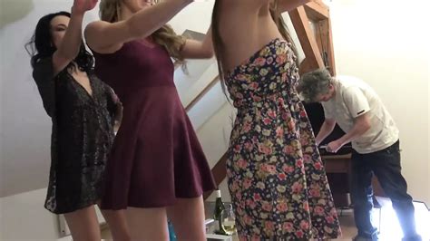 Try On Haul Turns Into Hot Lesbians Strip Party With Naked Twerk Bend Overs To Show Bending Over
