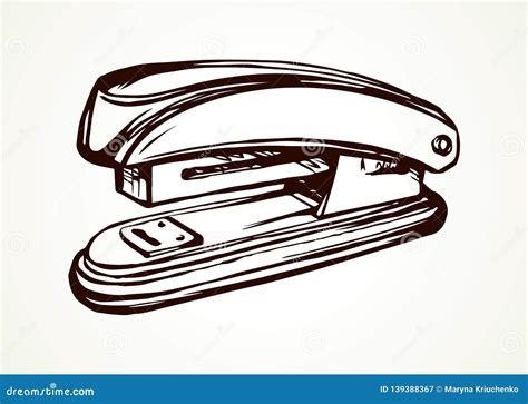 Stapler Vector Drawing Stock Vector Illustration Of Accessory 139388367