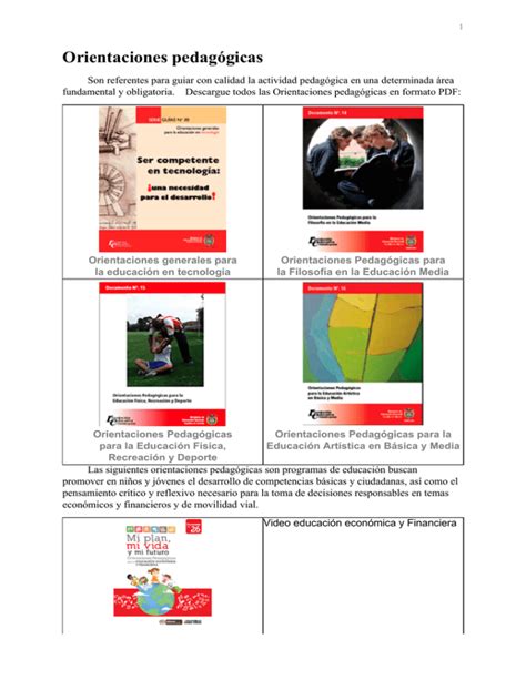 Orientaciones Pedag Gicas