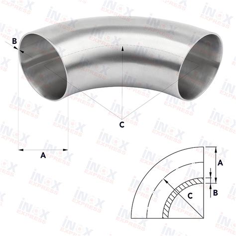 Coude SMS 90 1 5D SPD Inox 316L