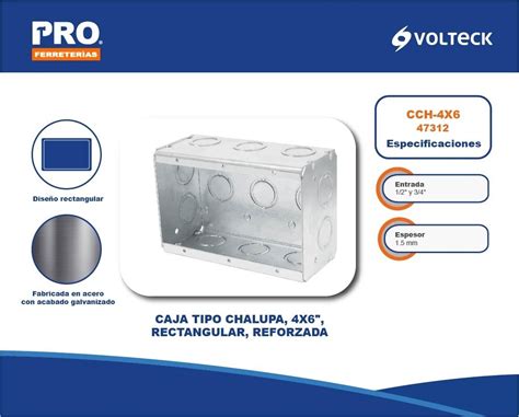 Caja Tipo Chalupa 4x6 Rectangular Reforzada Volteck 47312 MercadoLibre