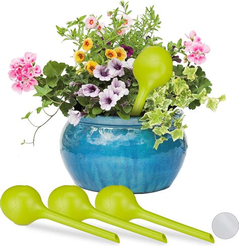 Relaxdays Sfere Per Irrigazione PP Verde Giallo Set Da 4 Pz Amazon