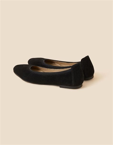 Suede Ballet Pumps Black | Flat shoes | Accessorize Global