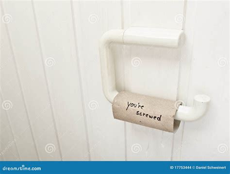 Empty Toilet Paper Roll Royalty-Free Stock Photography | CartoonDealer ...