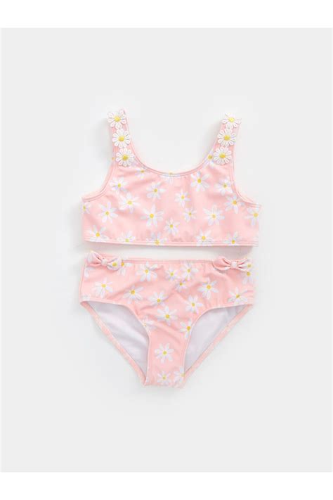 LC Waikiki Bisiklet Yaka Çiçekli Kız Bebek Bikini Takımı Fiyatı Yorumları