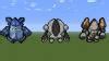 Regice, Registeel and Regirock pixel art Minecraft Map