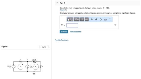 Solved Part A Solve For The Node Voltage Shown In The Figure Chegg