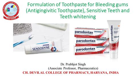 Formulation Of Toothpaste For Bleeding Gums Antigingivitic