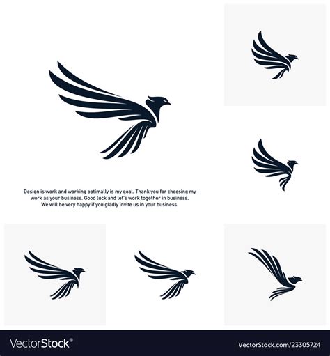 Set Of Eagle Logo Design Template Royalty Free Vector Image