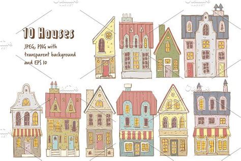 Old town buildings and streets - Illustrations - 2 | Town building ...