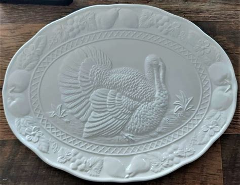 Vintage Thanksgiving Serving Platter turkey Dinner - Etsy