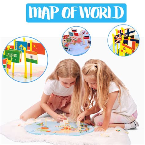 KAPV SINCE DAY ONE Fun Countries & Flags Game for Kids Wooden Foldable ...