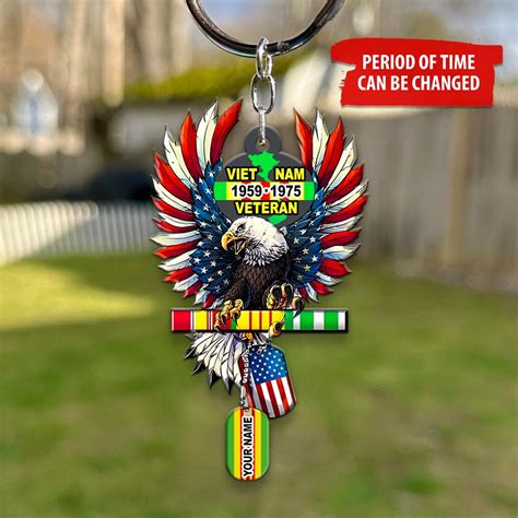 Personalized Vietnam Veteran Keychain Qflt4150102 Rosateestore