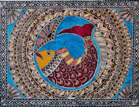 Fish Madhubani Painting By Kalaviti Arts Madhubani Paintings Cloth