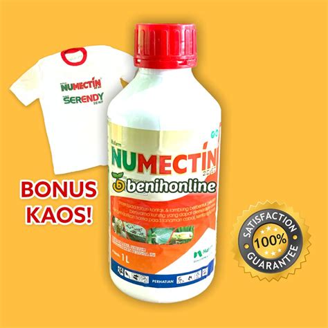 Jual INSEKTISIDA NUMECTIN ABAMEKTIN 20 EC Bening 1 Liter Bonus Kaos