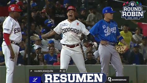 Resumen Tigres Del Licey Vs Leones Del Escogido Round Robin