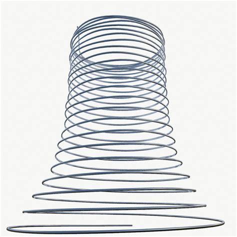 Mola Espiral De Metal Modelo 3D 9 C4d Unknown Stl Obj Fbx 3ds