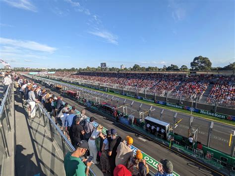 Image: Albert Park circuit main straight, pictured from above teams ...