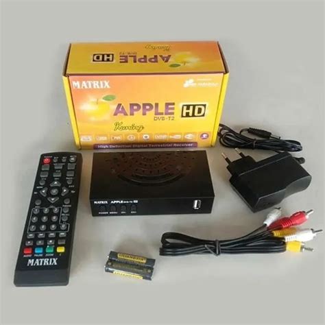 Set Top Box Tv Digital Matrix Apple Merah Kuning Hd Dvb T2 Stb Tv