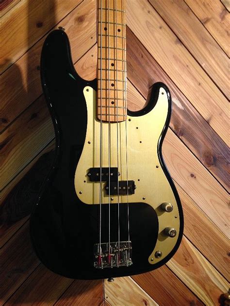 Fender Mexico Classic Series 50 S Precision Bass Black With Anodized Pickgaurd Katana Guitars