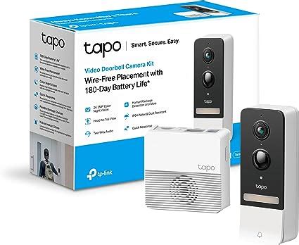 TP-Link Tapo 2K 5MP Smart Wireless Security Video Doorbell, Battery ...