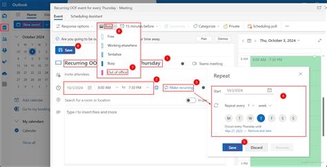 Set Up Recurring Out Of Office Replies In Outlook