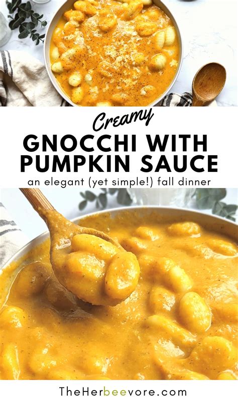 Gnocchi with Pumpkin Sauce Recipe - The Herbeevore