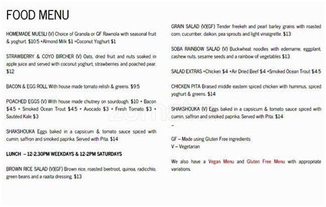 Mecca Coffee Menu, Menu for Mecca Coffee, CBD, Sydney - Urbanspoon/Zomato