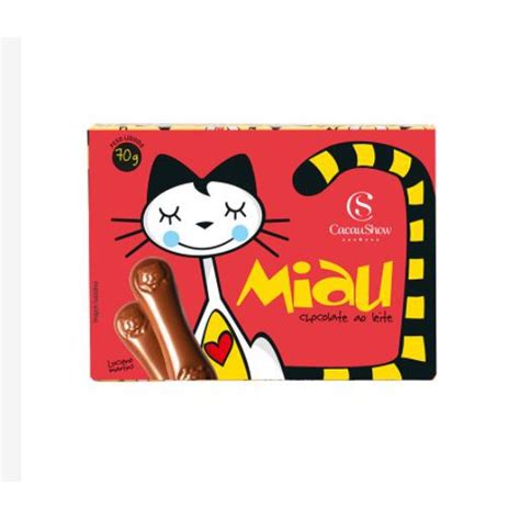 Caixa De Chocolate Ao Leite Miau G Formato Lingua De Gato Cacau Show