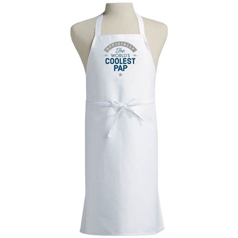 A White Apron With The Words World S Coolest Pop On It And An Image Of