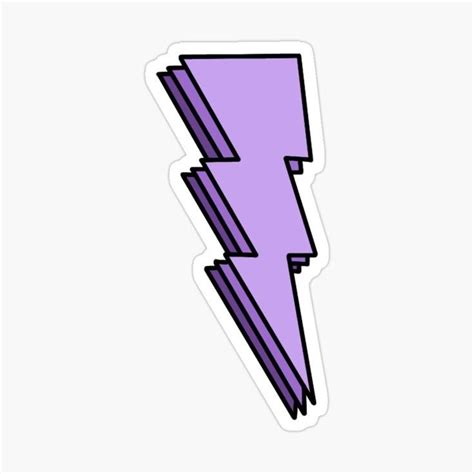 Pin By Icela On Stikers In 2024 Coloring Stickers Purple Lightning