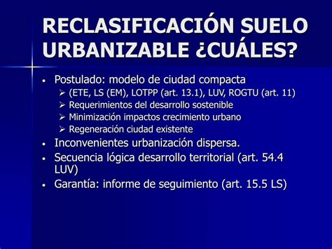 Ppt Reclasificaci N De Suelo Y Plan General Powerpoint Presentation