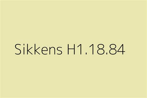 Sikkens H1 18 84 Color Hex Code