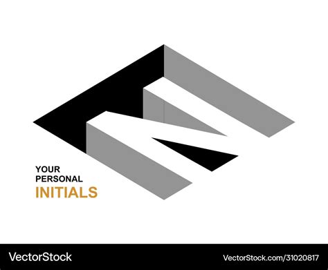 Isometric Letter N Template For Creating Logos Vector Image