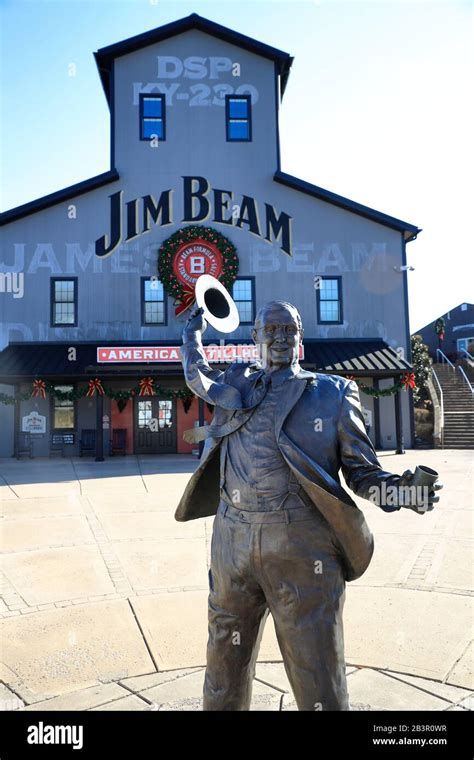 The Memorial Statue Of James Beam The Founder Of Jim Beam Distillery