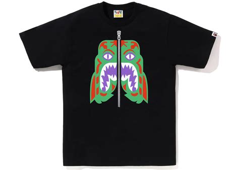 BAPE Colors Tiger Tee Black Men's - SS23 - US
