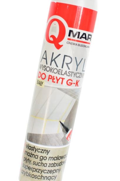 QMAR uszczelniacz akrylowy akryl do płyt G K 300ml 59088287980396