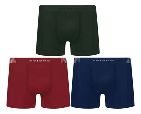 3x Cueca Boxer Box Sem Costura Masculina Selene Ref 11070 MercadoLivre